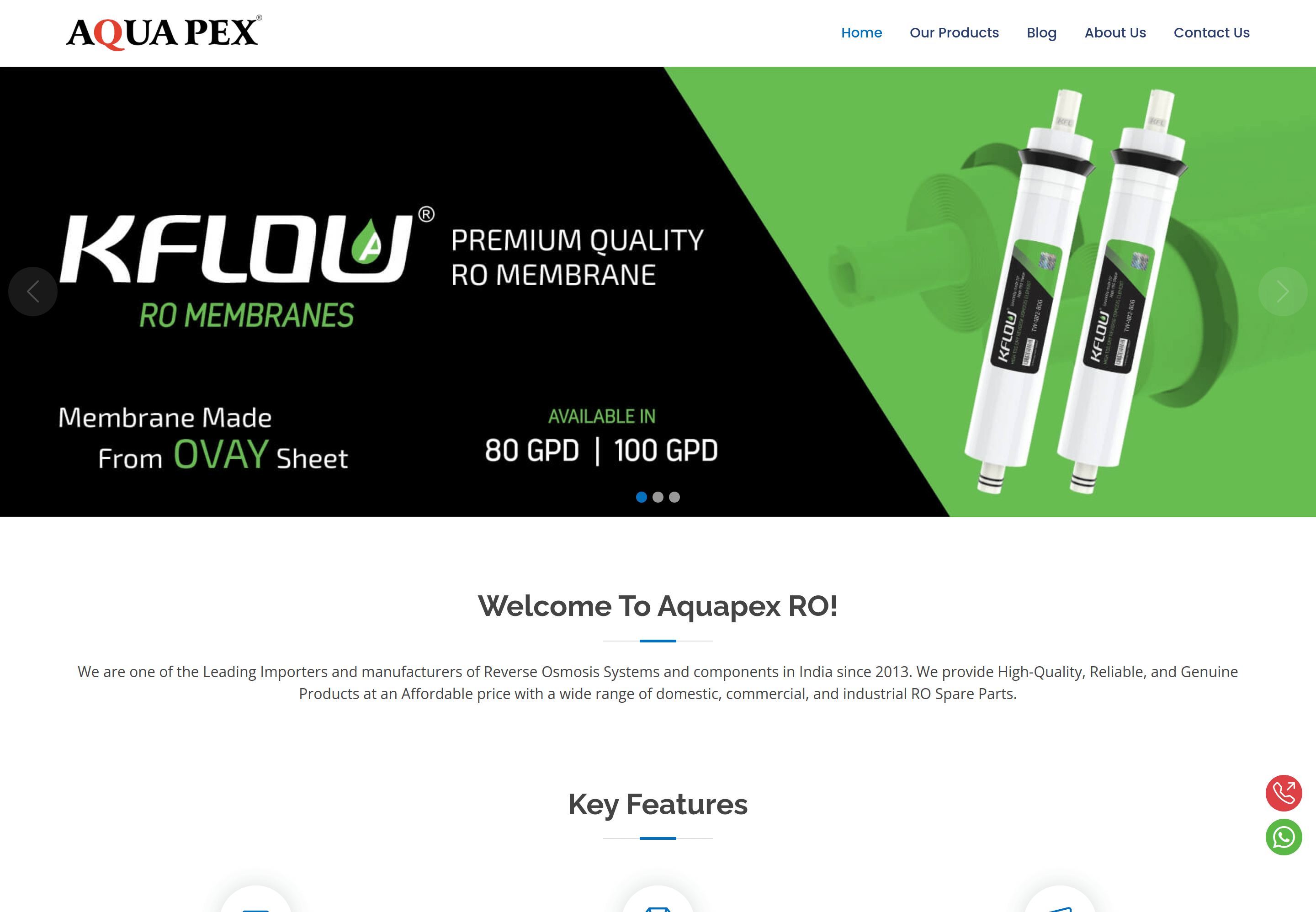Aquapex Homepage